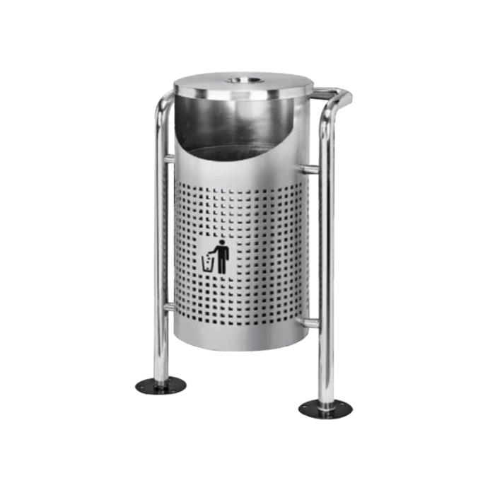 Thùng rác inox treo ngoài trời A37-P - thùng rác công cộng