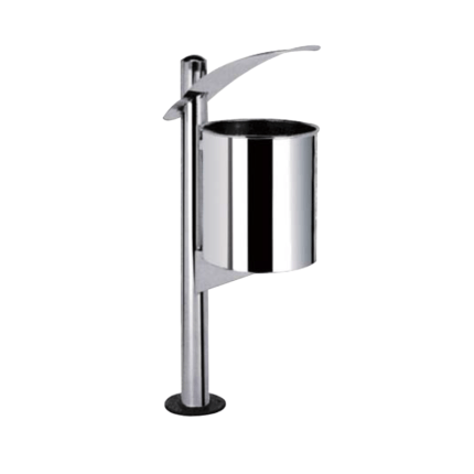 thùng rác inox treo có mái che ngoài trời để nơi công cộng A37-J