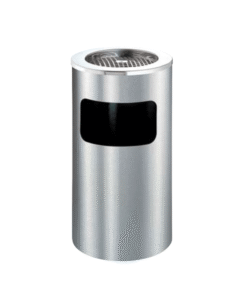 Thùng rác inox tròn giá rẻ có gạt tàn thuốc A35-B