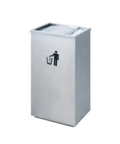 Thùng rác inox nắp bập bênh có gạt tàn thuốc Vietbin A34-E
