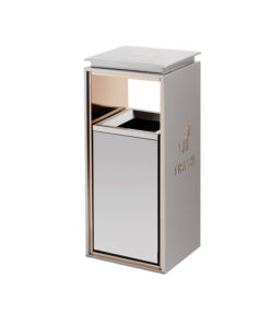 Thùng rác khách sạn cao cấp có gạt tàn VB AG02 – phủ nano bên ngoài