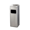 Thùng rác inox vuông có gạt tàn thuốc lá Vietbin VB-A34B