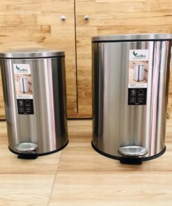 Thùng rác inox tròn có đạp chân. dung tích 5 lít Vietbin