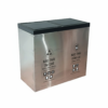 Thùng rác inox có 2 ngăn để trong trung tâm thương mại, văn phòng A2B
