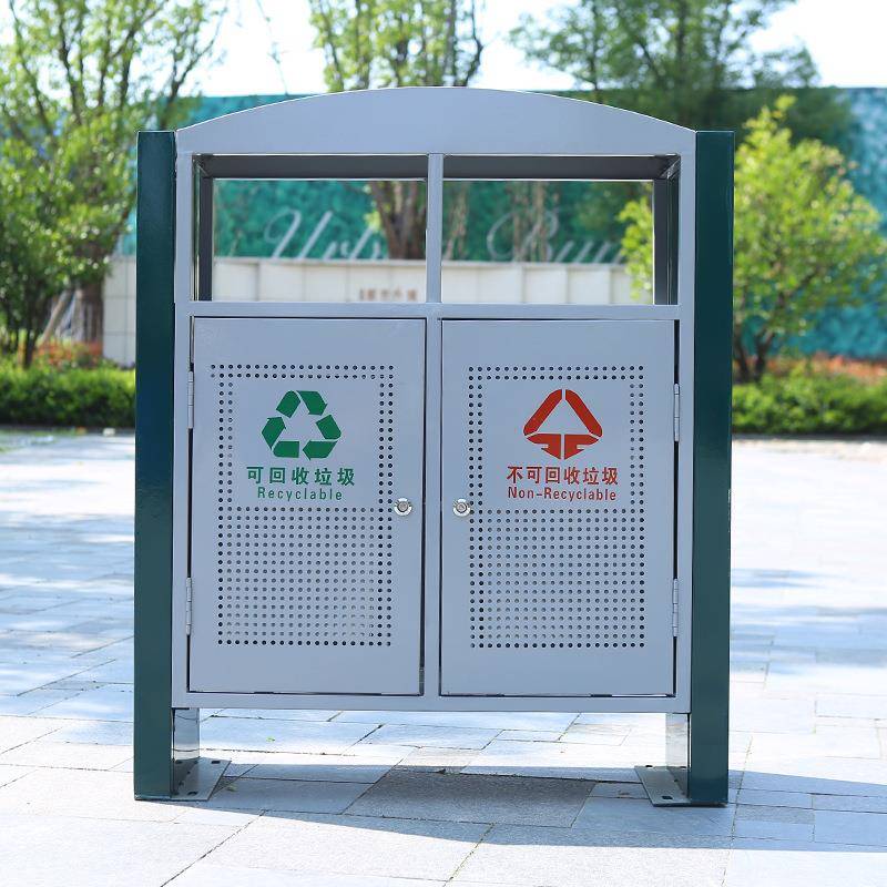 Thùng rác 2 ngăn ngoài trời Vietbin để nơi công cộng