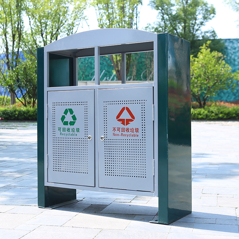 Thùng rác cong cộng 2 ngăn vietbin