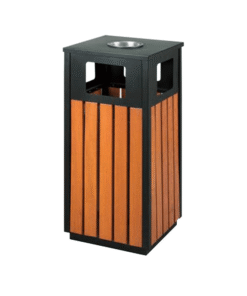 Thùng rác gỗ vuông công cộng A78-D