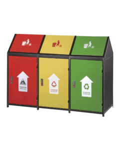 Thùng rác công cộng 3 ngăn để ngoài trời Vietbin A37-O