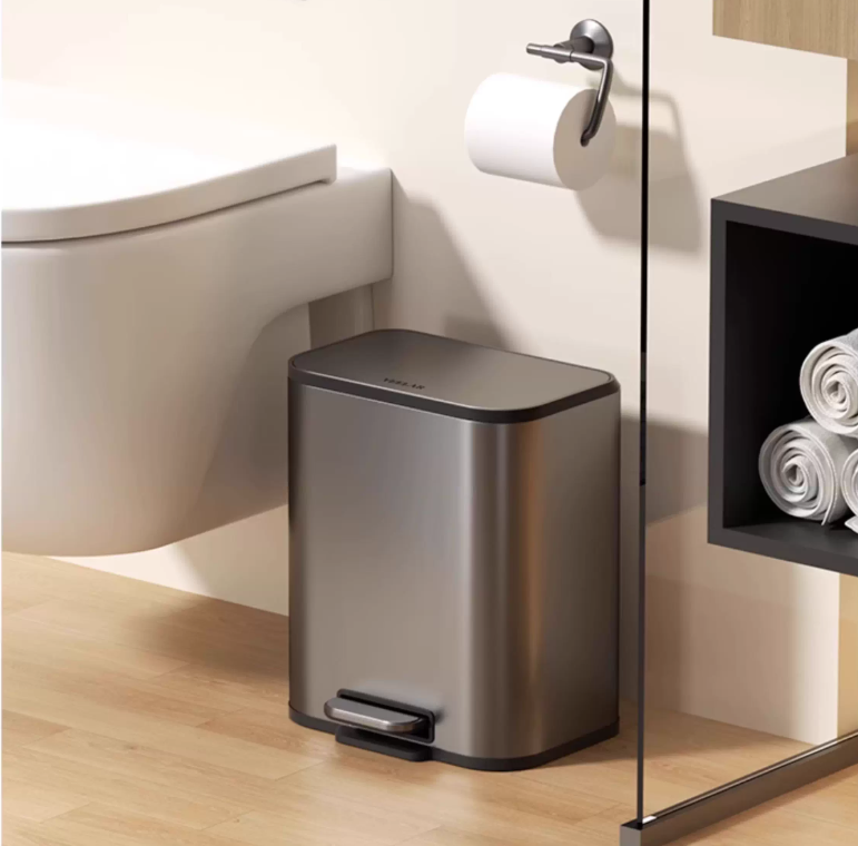 Thùng rác inox đạp chân 5 lít. Thùng rác cao cấp Vietbin bán ở HN và HCM