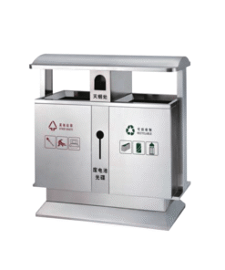 Thùng rác inox có 2 ngăn để ngoài trời Vietbin A58-Ki