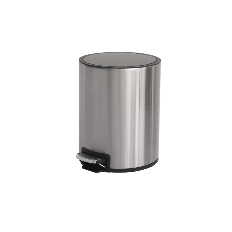 Thùng rác inox tròn có đạp chân cao cấp 5 lít