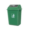 thùng rác nhựa 60 lít nắp bập bênh màu xanh