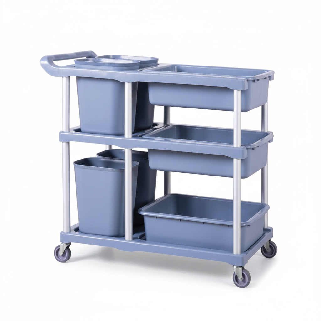 Xe dọn bát đũa bẩn cho nhà hàng, khách sạn VB TA01