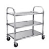 Xe đẩy inox đa năng có 3 tầng TA02