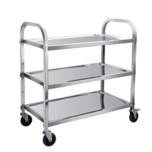 Xe đẩy inox đa năng có 3 tầng TA02