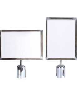 Bảng thông báo gắn trên đầu cột chắn inox dây căng khổ A4 hoặc A3