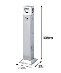 Trụ đựng tàn thuốc lá công cộng bằng inox A57-F