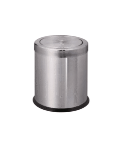 Thùng rác inox tròn nắp lật để trong văn phòng, nhà vệ sinh Vietbin A36-H