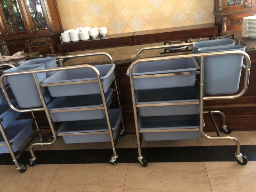 xe đẩy thu gom bát đũa vietbin